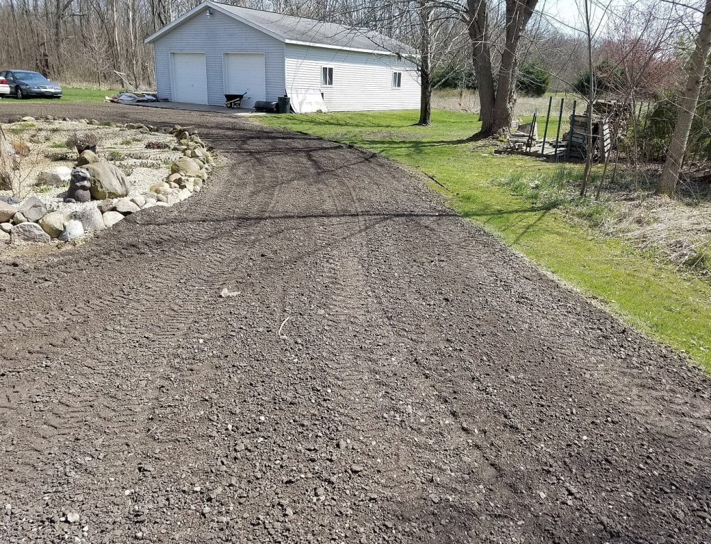 Building A Gravel Driveway Across A Swamp Using Crushed Concrete R&H