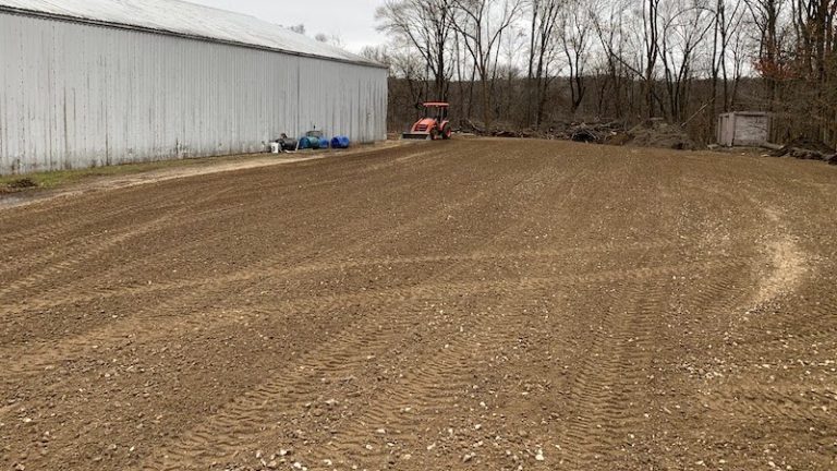 Crushed Concrete Parking Lot in Hastings, Michigan