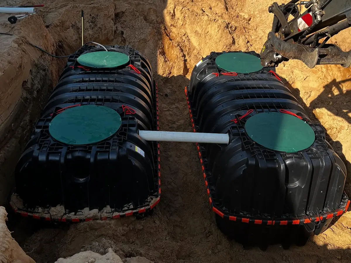 New conventional septic system installation