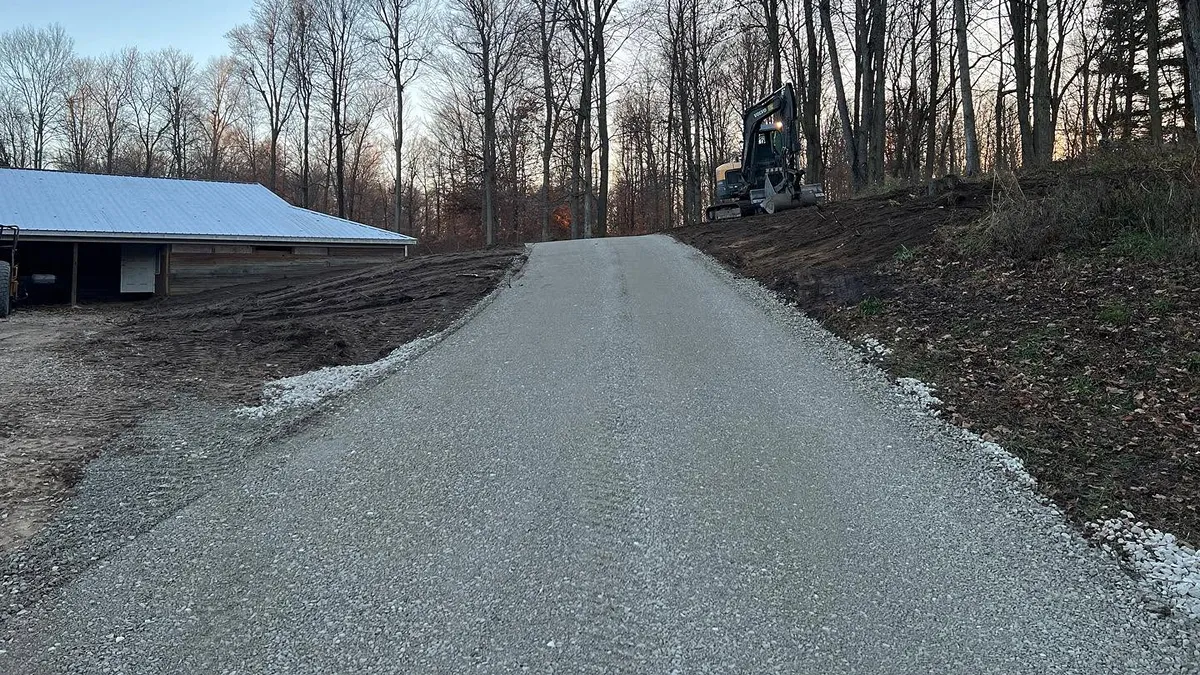 Gravel driveway installation and repair