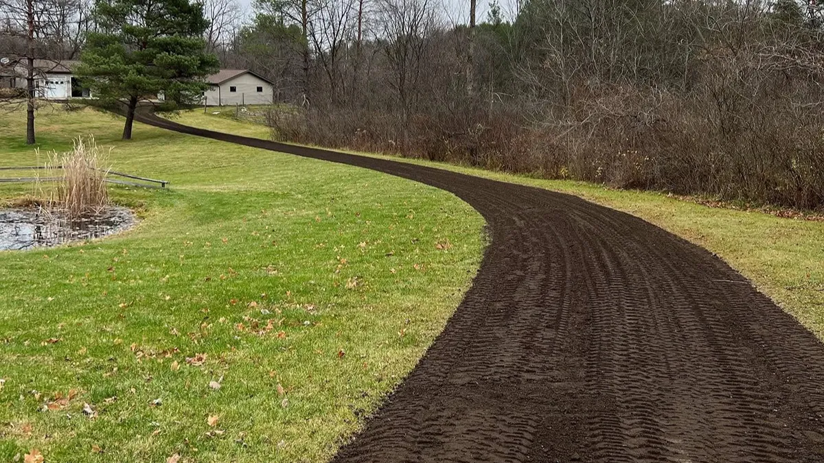 New gravel driveway in West Michigan