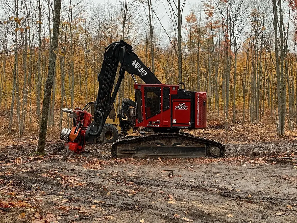 Land clearing project in West Michigan