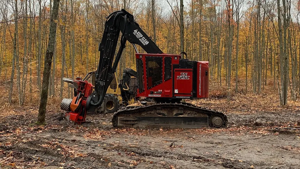 Land and lot clearing project in West Michigan