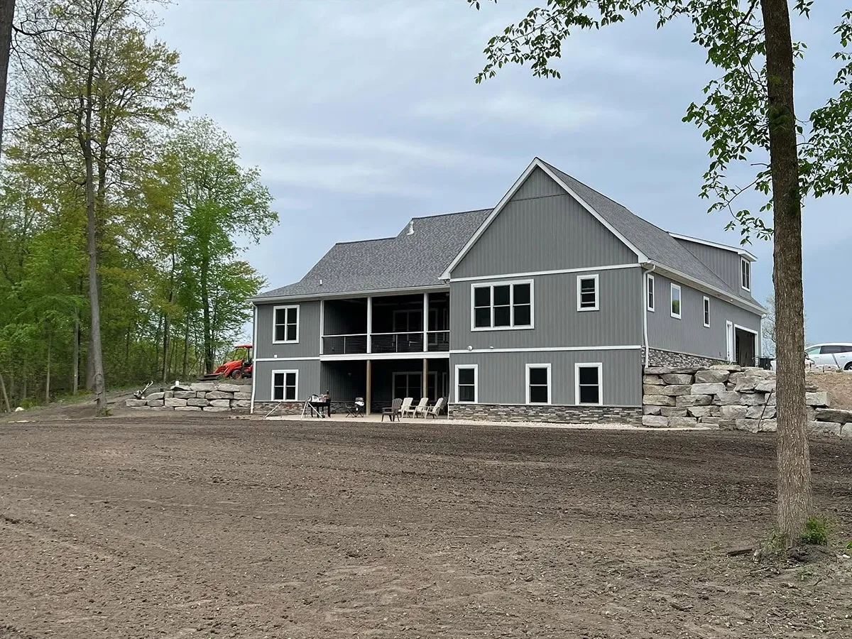 Residential home site preparation and excavation in West Michigan