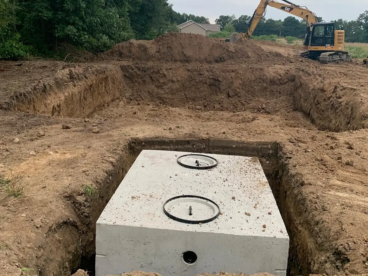 Residential septic system installation in West Michigan