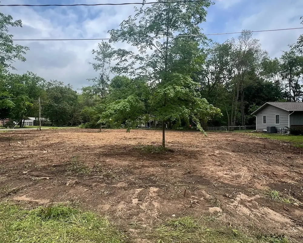 Cleared and prepared property for new construction