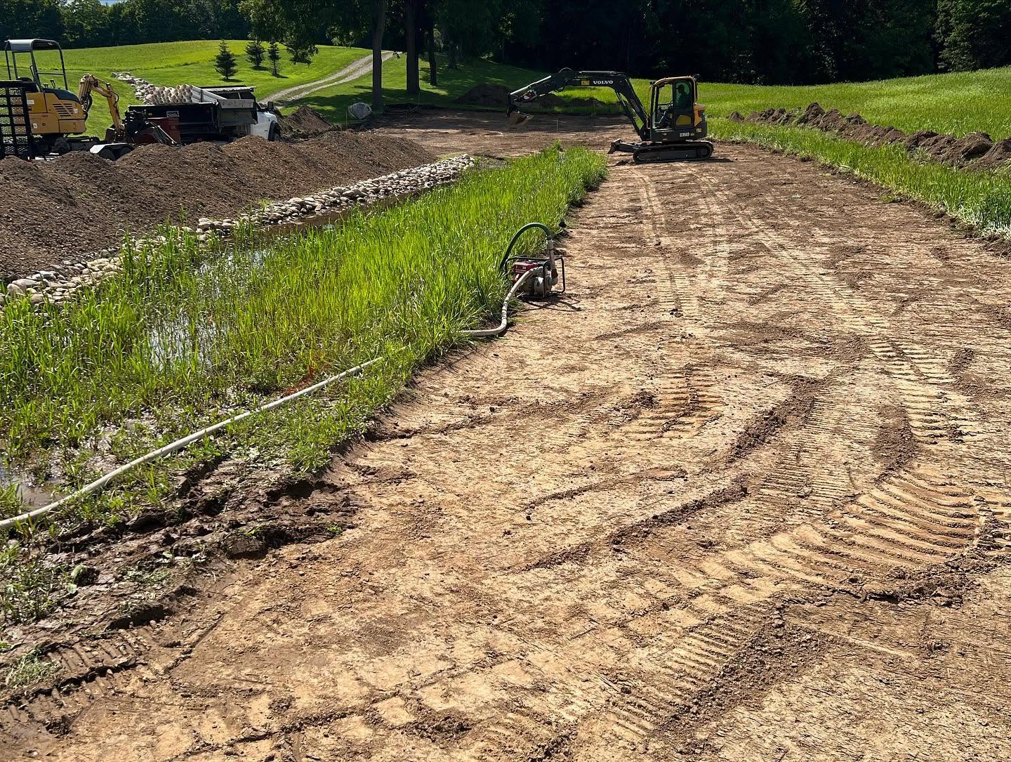 Additional view of the culvert and building-site project