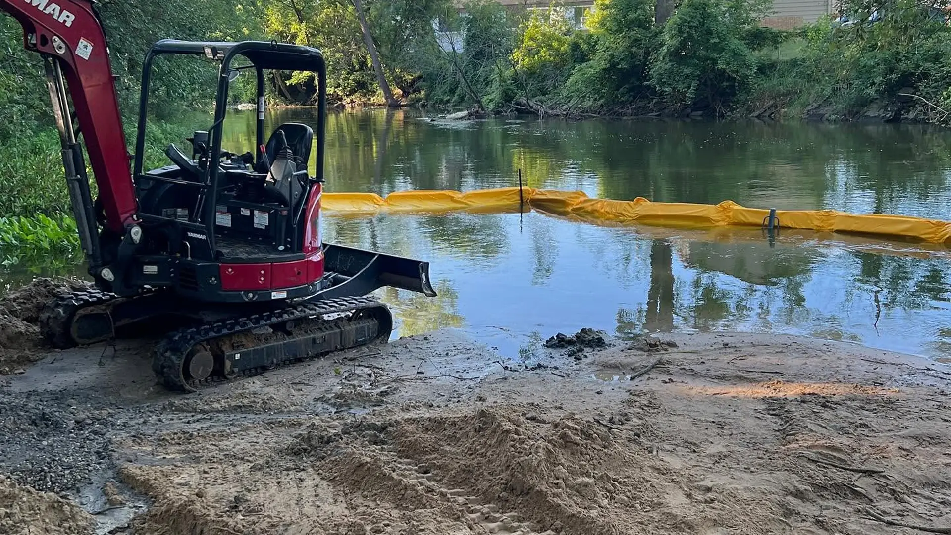 Erosion control and slope stabilization work by R&H Tractor Services in West Michigan