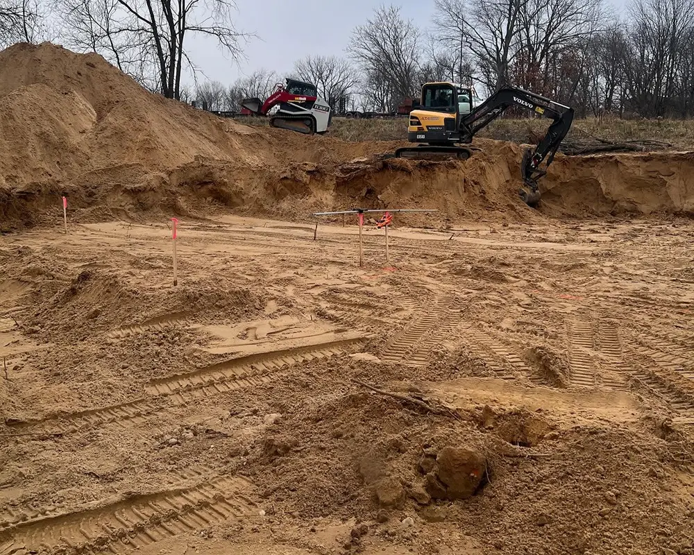 R&H Tractor Services performing foundation excavation