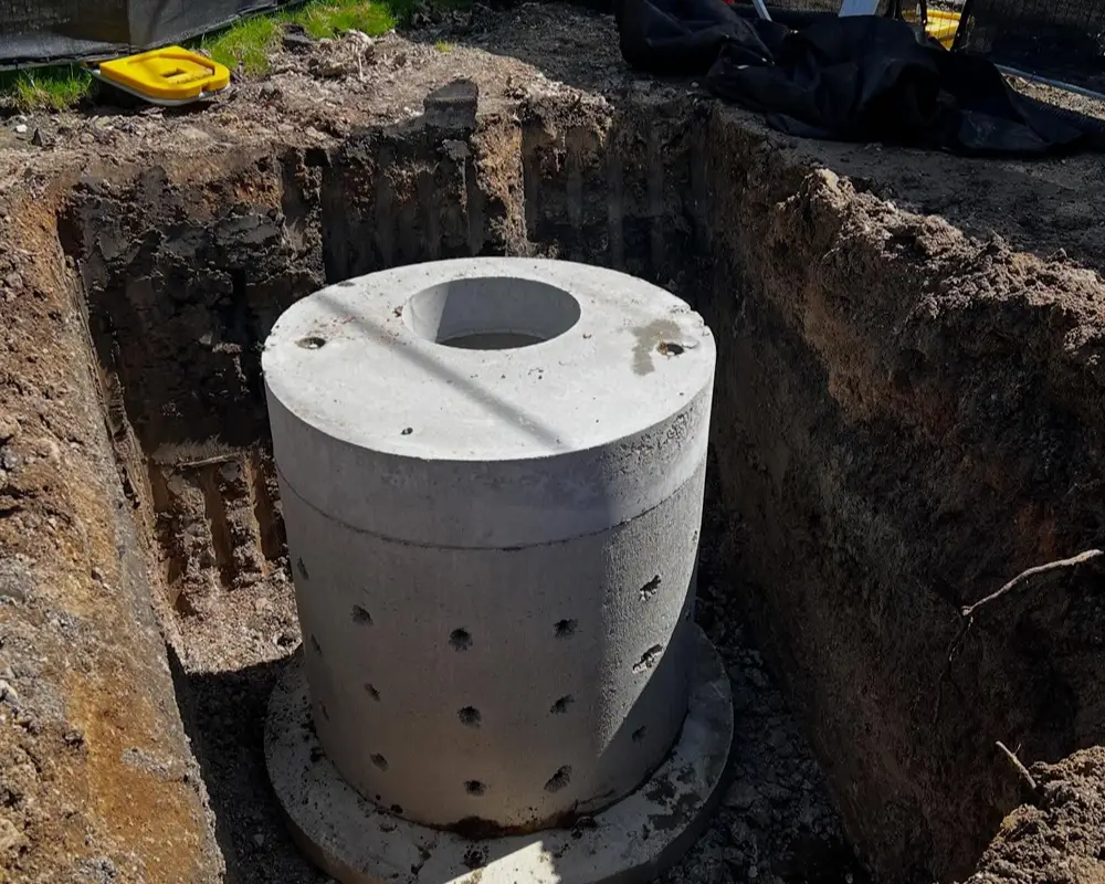 Installation of underground gutter drainage system