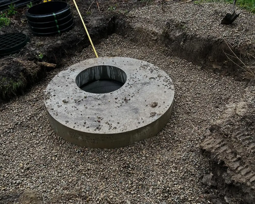 Grand Rapids drainage project with leach basins