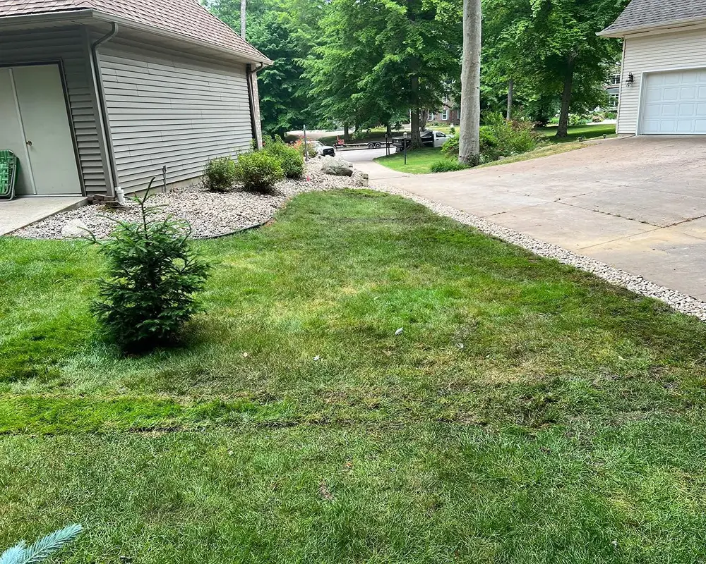 Completed Hastings drainage installation and yard cleanup