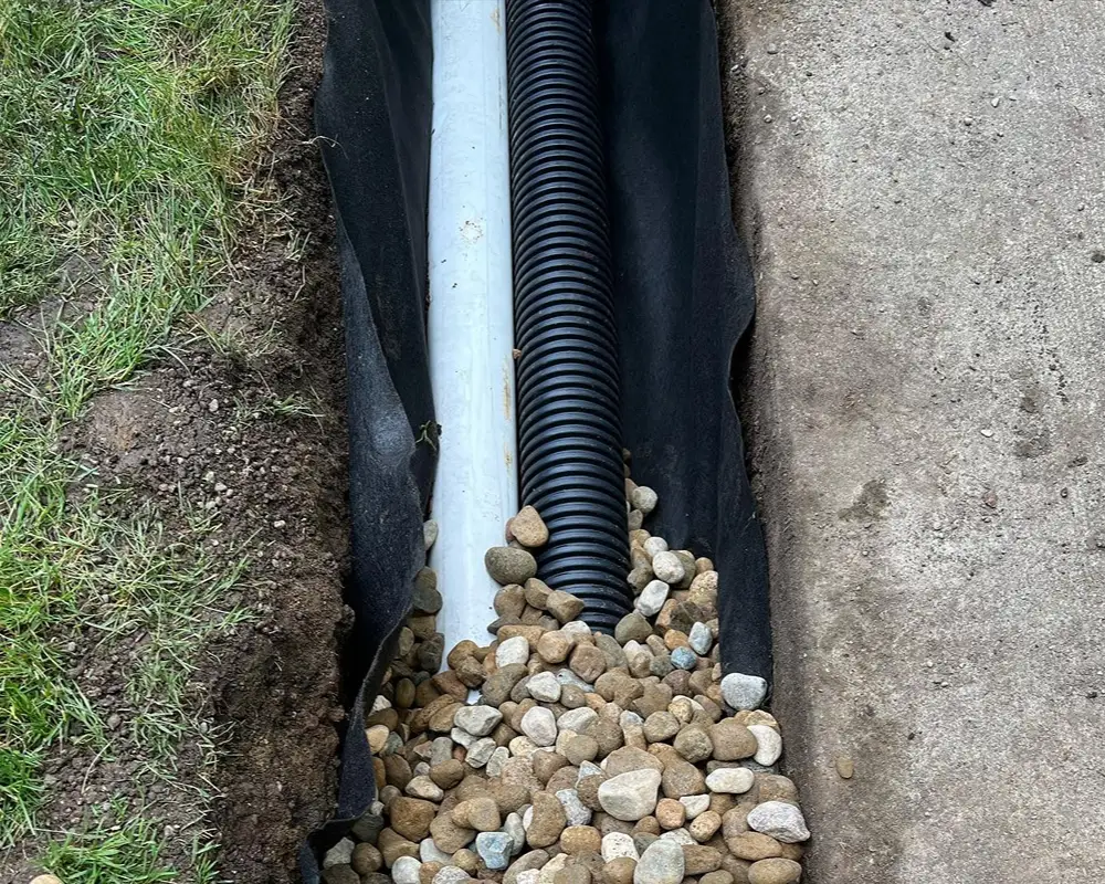 Drainage installation detail from Hastings project