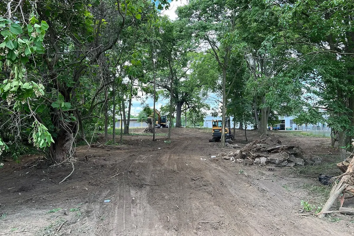 Same property after land clearing