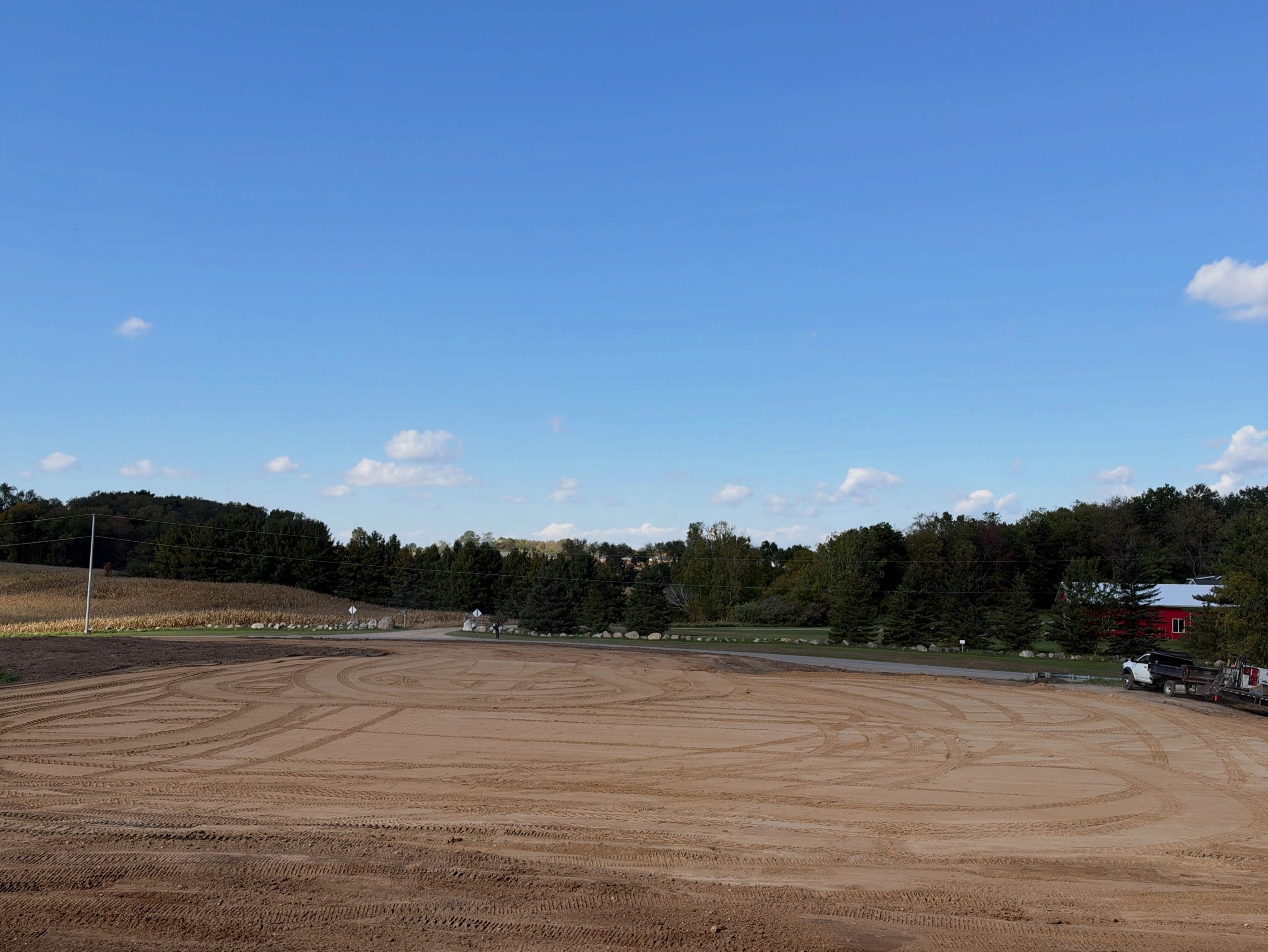 Completed site preparation project in Middleville Michigan