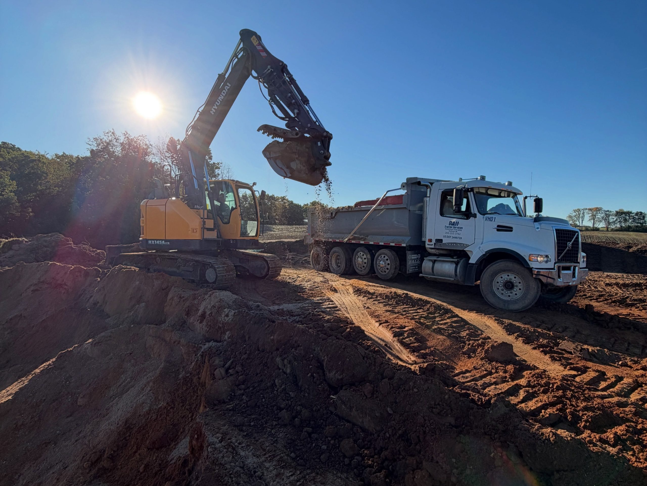 Major earthmoving for new barndominium building pad in Middleville Michigan