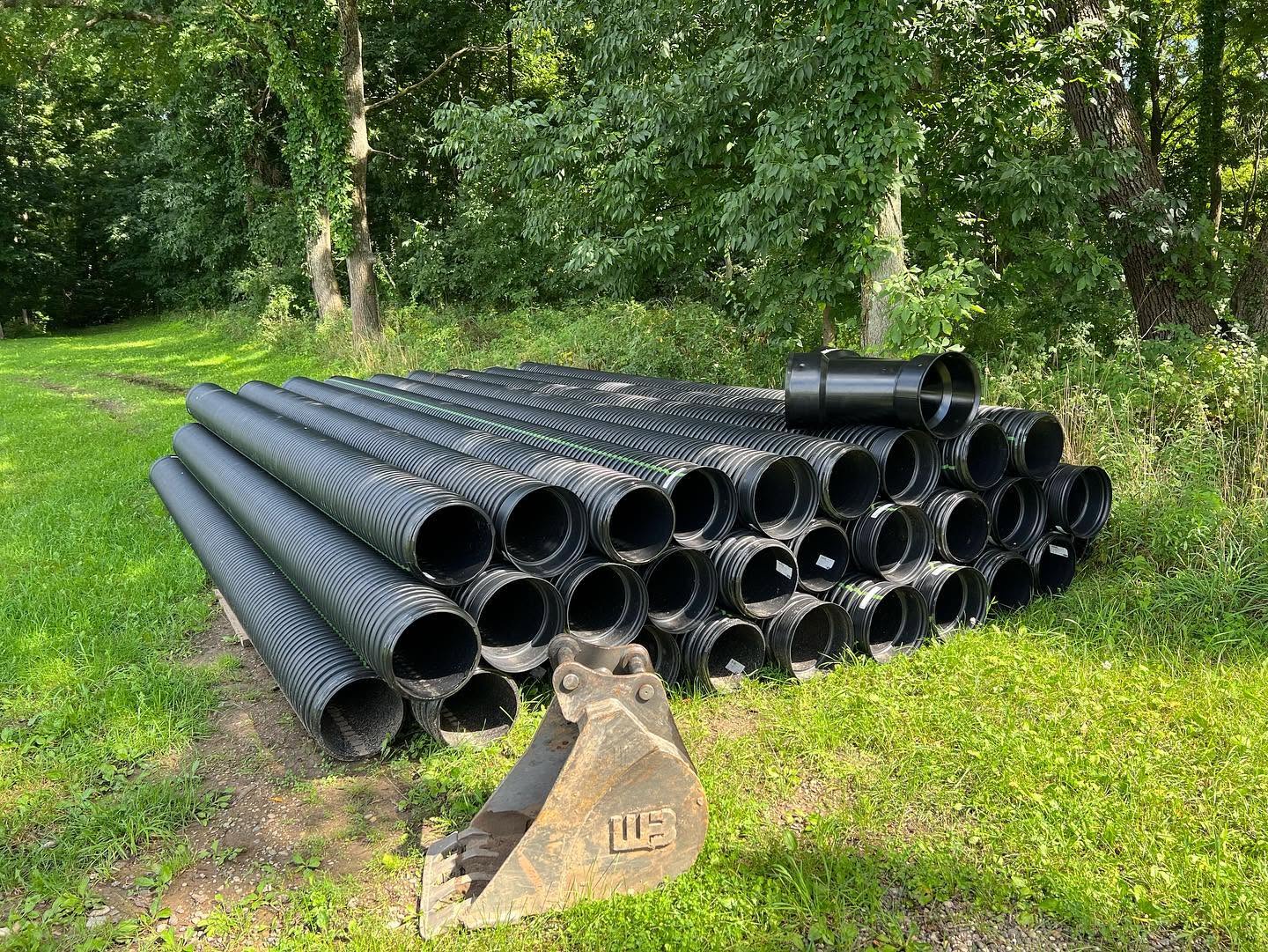 Culvert pipe prepared for 600-foot water control project