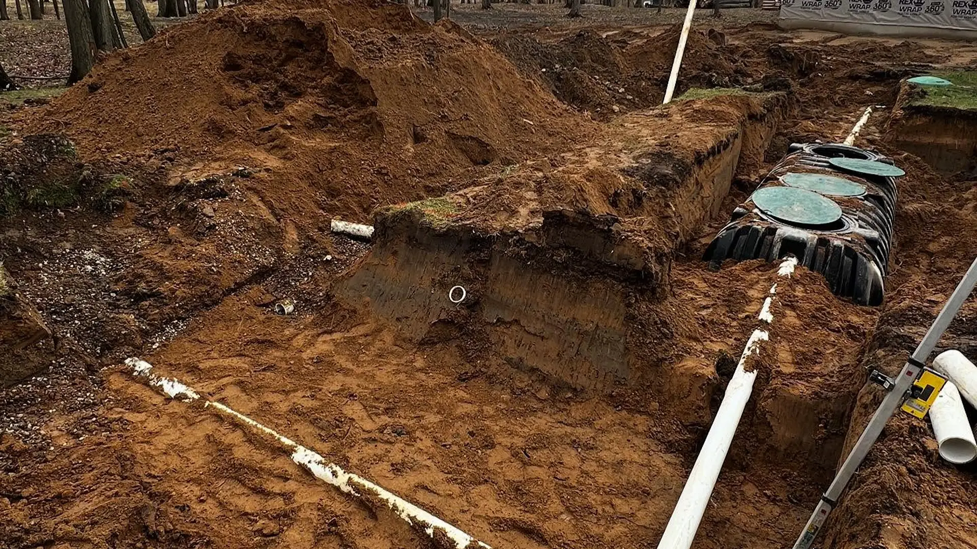 Septic system installation by R&H Tractor Services in West Michigan